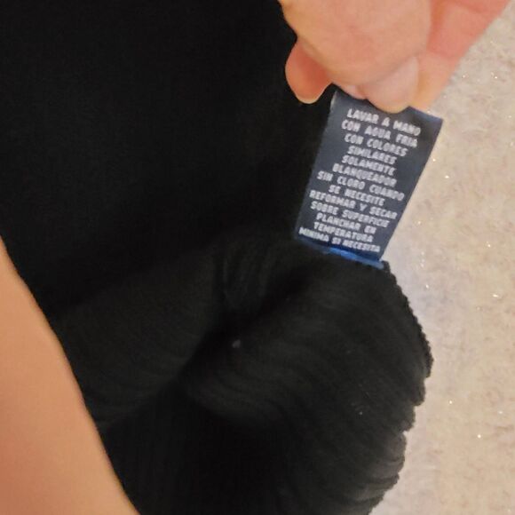 Evan Picone Knit Top Women Large Black Bead Detail Short Sleeve Cocktails Office - Picture 5 of 10